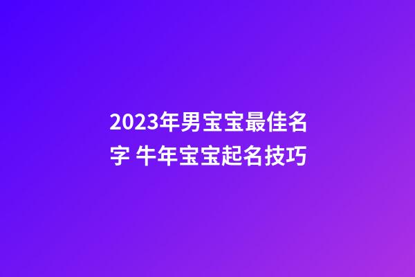 2023年男宝宝最佳名字 牛年宝宝起名技巧